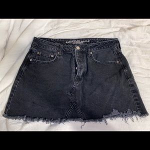 Black denim American eagle skirt